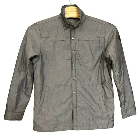 The North Face Gray Leffterts‎ Snap Up Nylon Blend Jacket Mens M *Flaw* - Picture 1 of 7